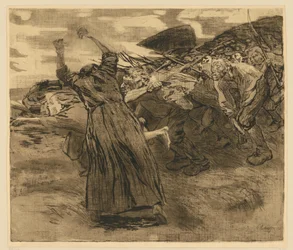 Losbruch (Blatt 5 aus „Bauernkrieg“, 6. Zustand)
