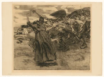 Losbruch (Blatt 5 aus „Bauernkrieg“, 9. Zustand)