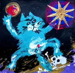Blauer Dämonenkatze