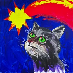 Katze und Komet