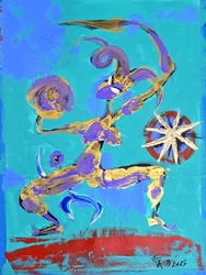 Dynamische mythische Figur