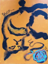 Verspielte abstrakte Katze