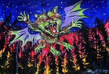 Brüllendes Waldmonster
