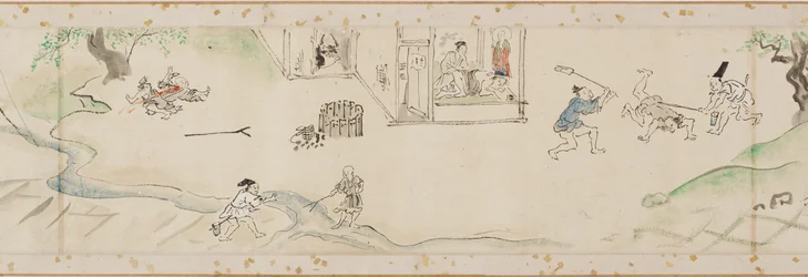 Wunder vollbracht vom Bodhisattva Jizo, Kopie eines Abschnitts einer Handrolle, Edo-Periode, 1627