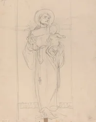 Stehender Heiliger mit dem Christkind