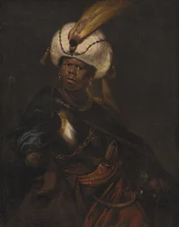 Ein Mann mit Turban und Rüstung