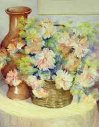 Blumen in einem Korb