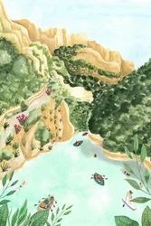 Malerischer Canyon-Fluss
