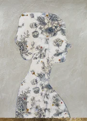 Elegante Blumensilhouette