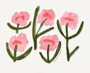 Moderne Rosa Blumen