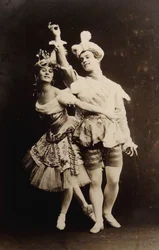 Anna Pavlova und Vaslav Nijinsky im Ballett Le Pavillon d