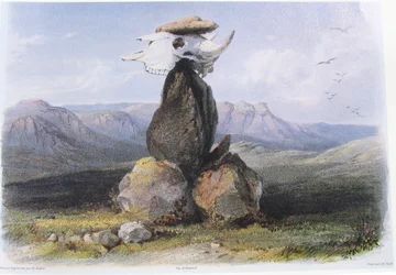 Karl Bodmer Zauberhaufen der Assinboin-Indianer
