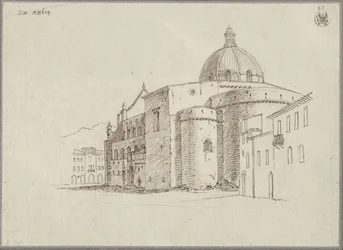 Ansicht des Domes von Messina von Nordosten