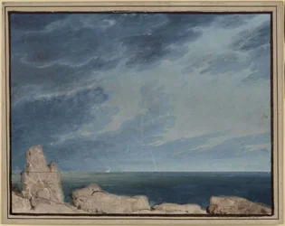 König Yngurd. Trauerspiel von Adolf Müllner. Entwurf zur 2. Dekoration. Nördlicher Meereshorizont
