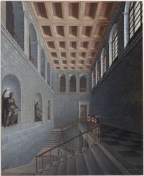 Köstritz. Schloss. Ansicht des Treppenhauses