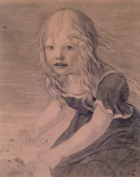 Porträt der Tochter des Künstlers, Marie, an der Küste