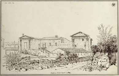 Rückseite des Tempels des Augustus in Pola