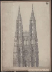 Straßburg. Münster. Entwurf zur Vollendung der Westfassade