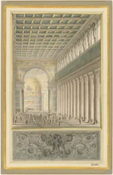 Das Kirchenschiff, die Apsis und das Querschiff einer Kathedrale für Berlin