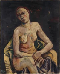 Sitzende Frau