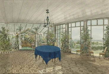 Wintergarten im Pavlino-Anwesen von Vielgorsky, 1834
