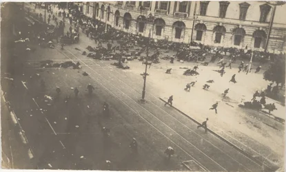 Regierungstruppen schießen auf Demonstranten, 4. Juli 1917, 1917