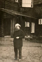 Russischer Autor Leonid Andrejew in seinem Haus in Vammelsuu Serovo