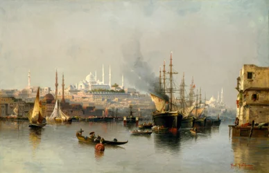 Blick auf Konstantinopel vom Goldenen Horn