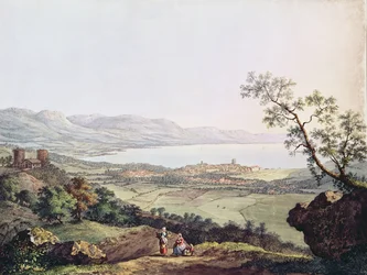 Ansicht von Genf von Saconex in Savoyen