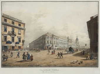 Ansicht der Sadovaya-Straße in St. Petersburg