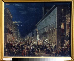 Politische Demonstration in Rom (Italien)