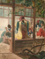 Ein Friseursalon, ca. 1849