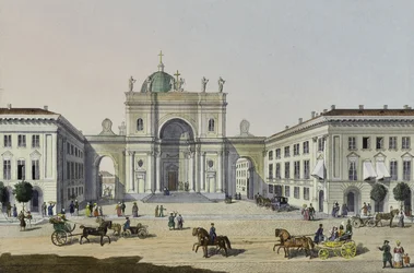 Die katholische Kirche St. Katharina in Sankt Petersburg, erste Hälfte des 19. Jahrhunderts