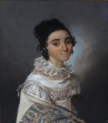 Porträt von Yekaterina Emmanuilovna Abamelik-Lazareva 1806-1880, geb. Manuk-Bey, 1820