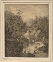 Wasserfall, 1820er Jahre