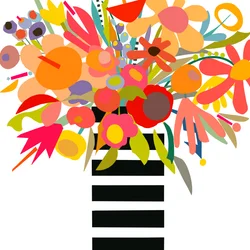 Blumen und Streifen 3