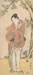 Ein unbekannter Schauspieler als traurige Person mit nackten Beinen und Füßen, ca. 1793