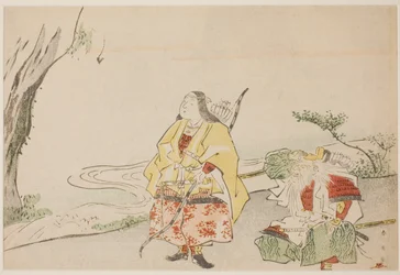 Kaiserin Jingu (links) und ihr Minister Takenouchi no Sukune (rechts)