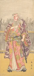 Unidentifizierter Schauspieler der Ichikawa-Linie in der Rolle von Hige no Ikyu, ca. 1795