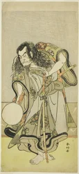 Schauspieler Nakamura Nakazō I als Mönch Shunkan in „Ausflug zum Sammeln von Kiefernsämlingen am Rattentag des Neujahrs“ („Hime Komatsu Ne no Hi Asobi“)