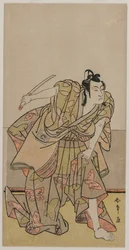 Ichikawa Monnosuke II als Soga no Goro, um späte 1770er