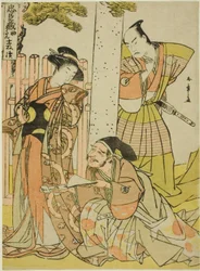 Szene am Tsurugaoka Hachiman-Schrein, aus Akt Eins von Chushingura, aus der Serie "Chushingura Juichimai-Tsuzuki"
