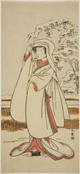 Der Schauspieler Segawa Tomisaburo I als Reiherjungfrau (Sagi Musume)