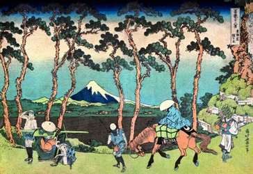 36 Ansichten des Berges Fuji, Japan: Hodogaya auf der Tokaido-Straße