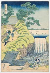 Aoigaoka-Wasserfall in der östlichen Hauptstadt, aus der Serie „Eine Reise zu den Wasserfällen verschiedener Provinzen“