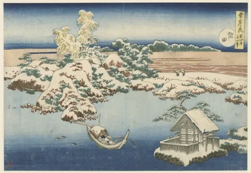 Der Sumida-Fluss im Schnee