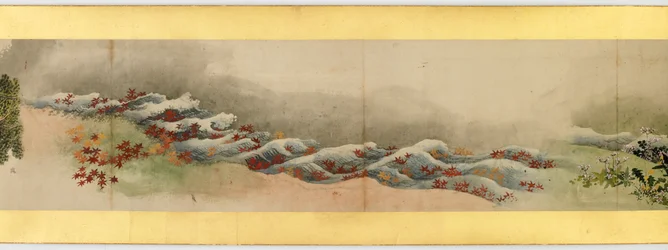 Detail einer Bildrolle mit verschiedenen Bildern, Edo-Periode, 1839 (Detail)