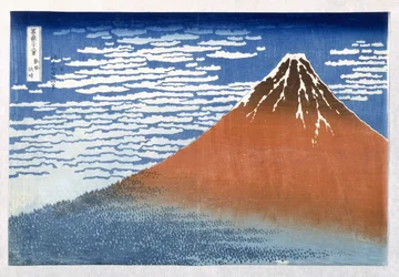 Fuji, Berge bei klarem Wetter, 1831, aus der Serie 