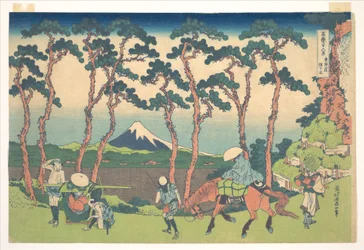 Hodogaya auf der Tōkaidō, aus der Serie Sechsunddreißig Ansichten des Berges Fuji