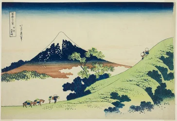 Inume-Pass in der Provinz Kai (Koshu Inume-toge), aus der Serie "Sechsunddreißig Ansichten des Berges Fuji (Fugaku sanjurokkei)"